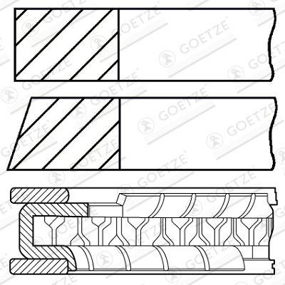 Set segmenti piston GOETZE ENGINE 08-102707-00