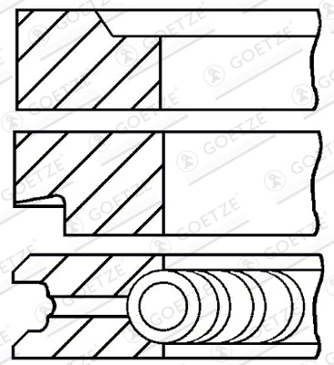 Set segmenti piston GOETZE ENGINE 08-107100-00 la 