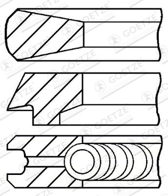 Set segmenti piston GOETZE ENGINE 08-122000-00