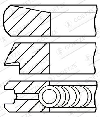 Set segmenti piston GOETZE ENGINE 08-140000-00