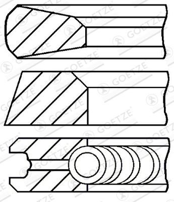 Set segmenti piston GOETZE ENGINE 08-142500-00