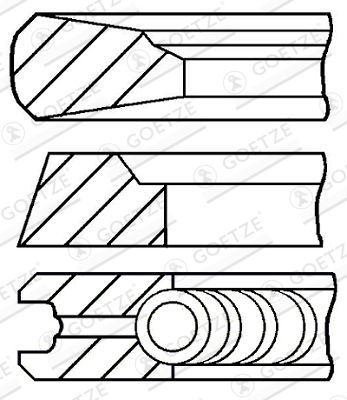 Set segmenti piston GOETZE ENGINE 08-143600-10