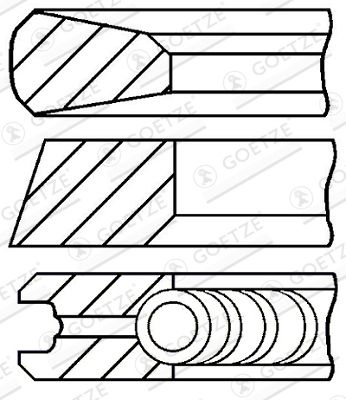 Set segmenti piston GOETZE ENGINE 08-181800-00