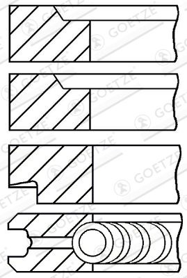 Set segmenti piston GOETZE ENGINE 08-202400-10