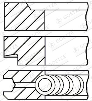 Set segmenti piston GOETZE ENGINE 08-207200-00