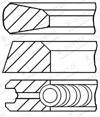 Set segmenti piston GOETZE ENGINE 08-243600-00 mod