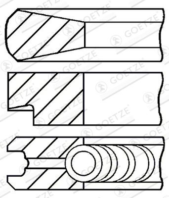 Set segmenti piston GOETZE ENGINE 08-244500-00