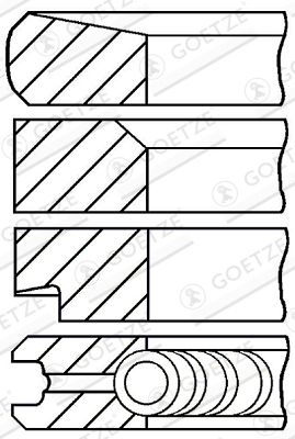 Set segmenti piston GOETZE ENGINE 08-278000-00