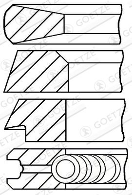 Set segmenti piston GOETZE ENGINE 08-279600-00