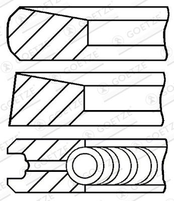 Set segmenti piston GOETZE ENGINE 08-287100-00