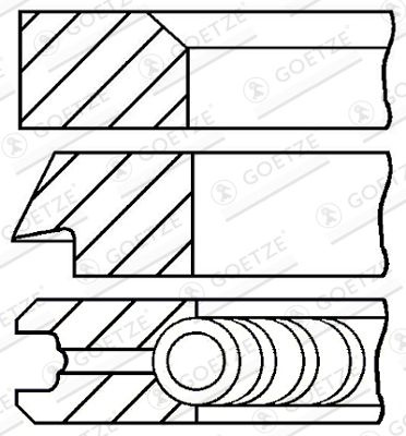Set segmenti piston GOETZE ENGINE 08-287500-00