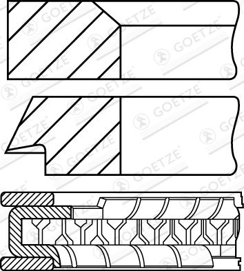Set segmenti piston GOETZE ENGINE 08-305000-10