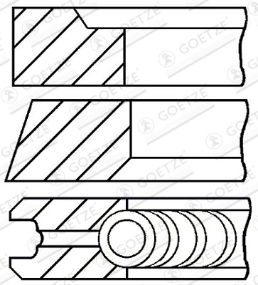 Set segmenti piston GOETZE ENGINE 08-337400-00 la