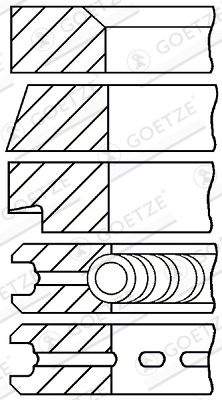 Set segmenti piston GOETZE ENGINE 08-381100-00