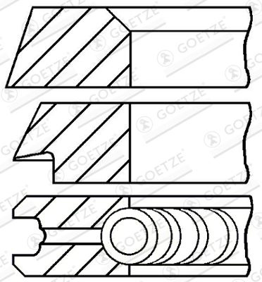 Set segmenti piston GOETZE ENGINE 08-394500-00