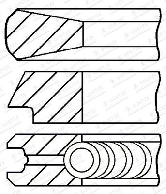 Set segmenti piston GOETZE ENGINE 08-424000-00