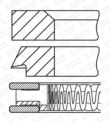 Set segmenti piston GOETZE ENGINE 08-424600-00