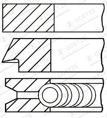 Set segmenti piston GOETZE ENGINE 08-425300-00