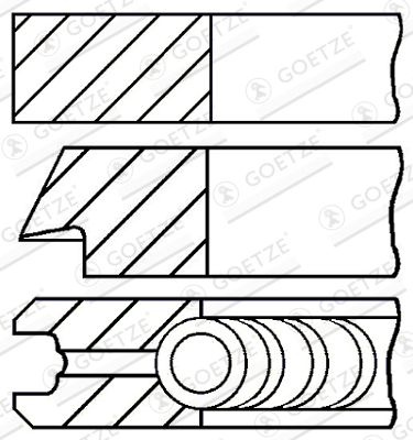 Set segmenti piston GOETZE ENGINE 08-429300-00