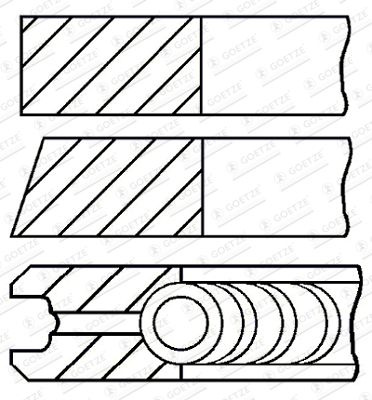 Set segmenti piston GOETZE ENGINE 08-429300-10