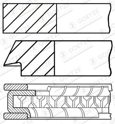 Set segmenti piston GOETZE ENGINE 08-429407-00