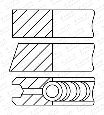 Set segmenti piston GOETZE ENGINE 08-432