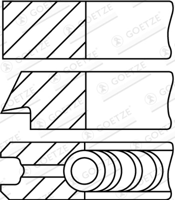 Set segmenti piston GOETZE ENGINE 08-432200-30 compatibil cu BMW 1 (F20) N47 D20 C; B47 D20 A 1995cc 136cp 100kW 2011 2012 2013 2014 2015 2016 2017 2018 2019