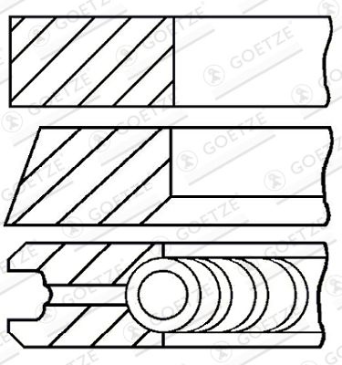 Set segmenti piston GOETZE ENGINE 08-433000-00