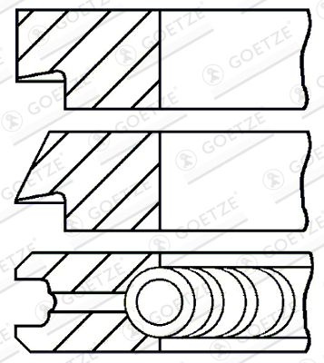 Set segmenti piston GOETZE ENGINE 08-438300-00