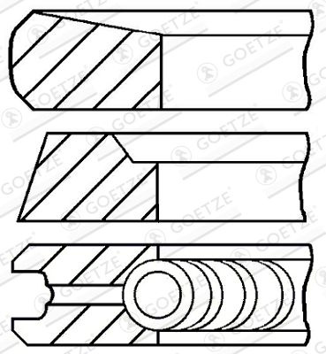 Set segmenti piston GOETZE ENGINE 08-440300-00