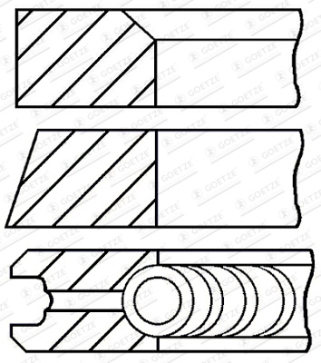 Set segmenti piston GOETZE ENGINE 08-440800-00 pen