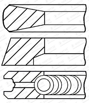 Set segmenti piston GOETZE ENGINE 08-444500-00 la