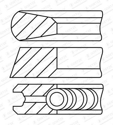 Set segmenti piston GOETZE ENGINE 08-445