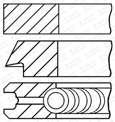 Set segmenti piston GOETZE ENGINE 08-446100-00