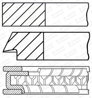 Set segmenti piston GOETZE ENGINE 08-446500-00