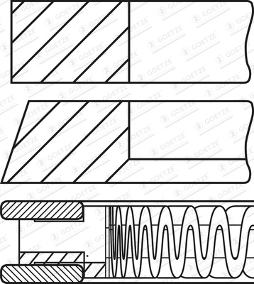 Set segmenti piston GOETZE ENGINE 08-447