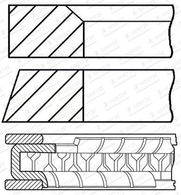 Set segmenti piston GOETZE ENGINE 08-447200-00