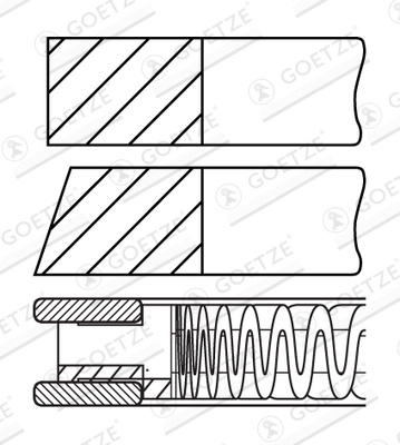 Set segmenti piston GOETZE ENGINE 08-447807-00 pen