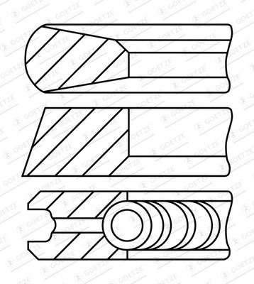 Set segmenti piston GOETZE ENGINE 08-449