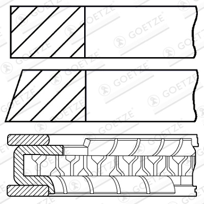 Set segmenti piston GOETZE ENGINE 08-450100-00 la 