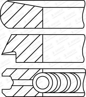 Set segmenti piston GOETZE ENGINE 08-453100-00 pen