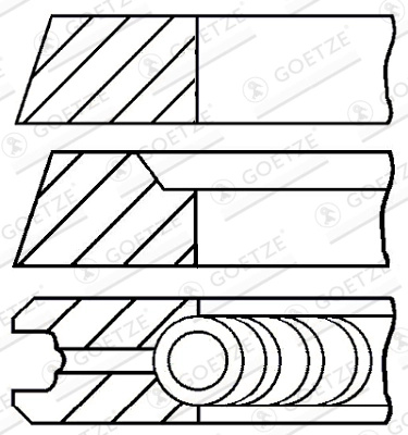 Set segmenti piston GOETZE ENGINE 08-501800-00 pen