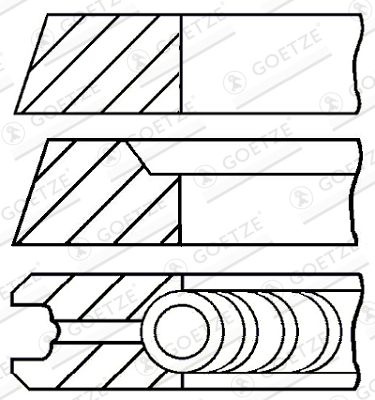 Set segmenti piston GOETZE ENGINE 08-501807-00