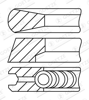 Set segmenti piston GOETZE ENGINE 08-740000-10 com