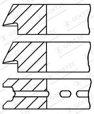 Set segmenti piston GOETZE ENGINE 08-742600-00