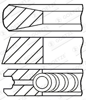 Set segmenti piston GOETZE ENGINE 08-783000-00
