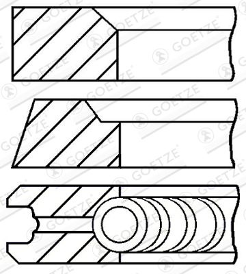Set segmenti piston GOETZE ENGINE 08-849000-00