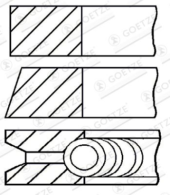 Set segmenti piston GOETZE ENGINE 08-961800-00