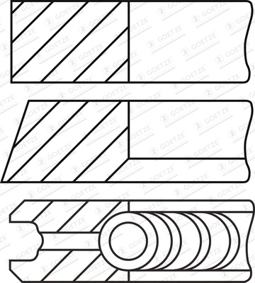 Set segmenti piston Goetze Engine AUDI A4 Allroad B8 (8KH) 2012-2016 - 08-451400-00