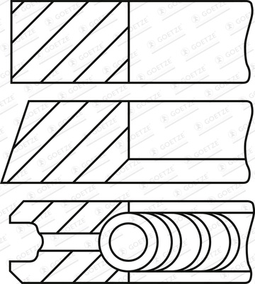 Set segmenti piston Goetze Engine AUDI A